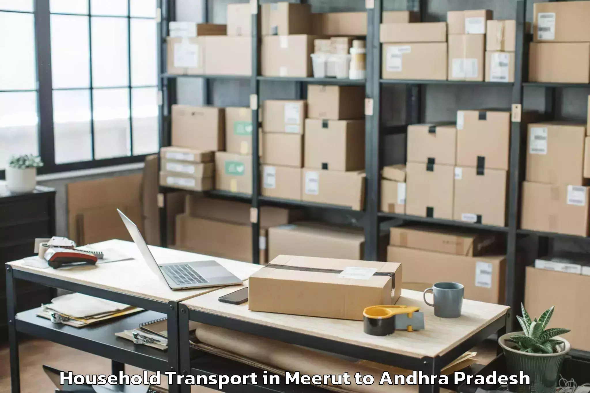 Expert Meerut to Vinukonda Household Transport